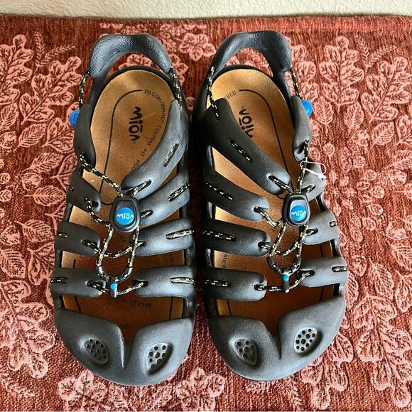 Mion By Keen Black Comfort Lightweight Sandals Men’s Size 8 Water Hiking Sandals - Picture 3 of 9